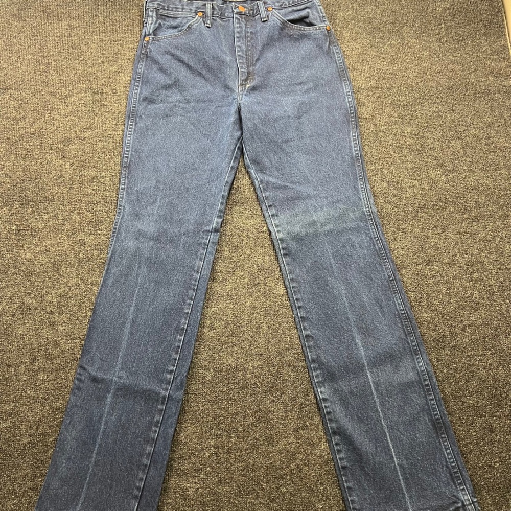 Wrangler 936NTF Cowboy Cut Slim Fit Blue Jeans Mens 33x36 Western Denim